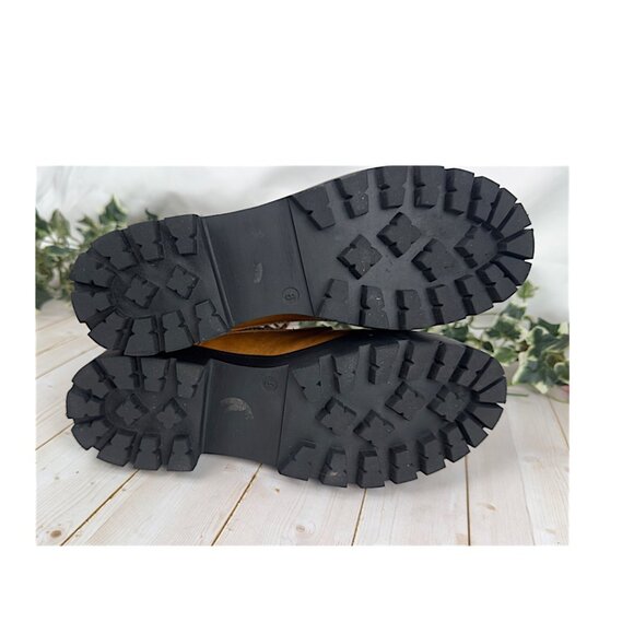 Seven7 Jody Combat Boots Women’s Size 8.5 Tan Brown Lace-Up Lug Sole - Picture 7 of 9